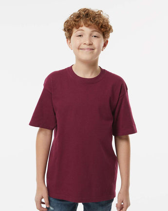 Pretreated M&O 4850 Youth Gold Soft Touch T-Shirt - Maroon
