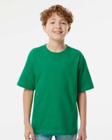 Pretreated M&O 4850 Youth Gold Soft Touch T-Shirt - Fine Kelly Green