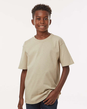 Pretreated M&O 4850 Youth Gold Soft Touch T-Shirt - Sand