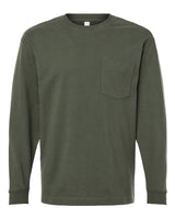 Pretreated American Apparel 9410 Unisex Super Heavyweight Long Sleeve Pocket Tee - Lieutenant