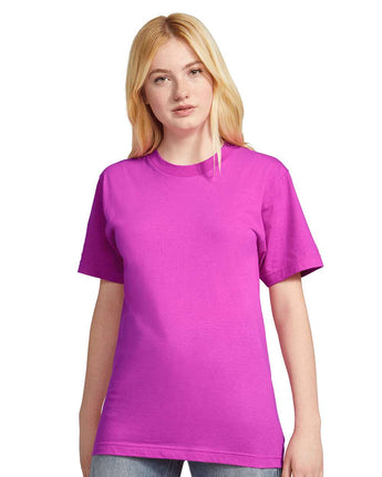 Pretreated American Apparel 2001 Unisex Fine Jersey Tee - Super Pink - Model