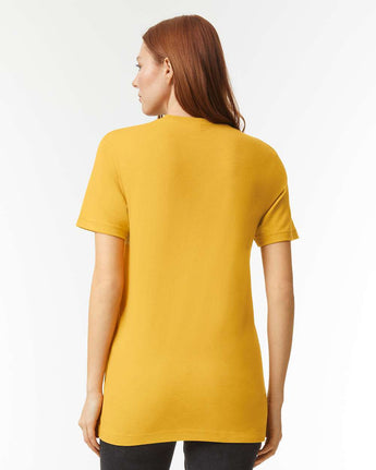 Pretreated American Apparel 2001CVC Unisex CVC Tee - Heather Mustard - Back