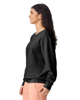 Pretreated Comfort Colors 1466 Lightweight Adult Crewneck Sweatshirt - Black - Side