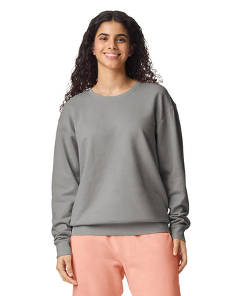 Pretreated Comfort Colors 1466 Lightweight Adult Crewneck Sweatshirt - Grey