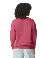 Pretreated Comfort Colors 1466 Lightweight Adult Crewneck Sweatshirt - Crimson - Back