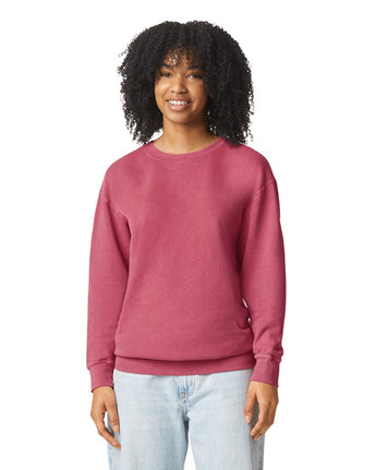 Pretreated Comfort Colors 1466 Lightweight Adult Crewneck Sweatshirt - Crimson