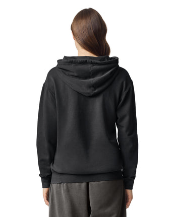 Pretreated Comfort Colors 1467 Lightweight Adult Hooded Sweatshirt - Black - Back