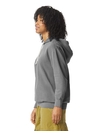Pretreated Comfort Colors 1467 Lightweight Adult Hooded Sweatshirt - Grey - Side