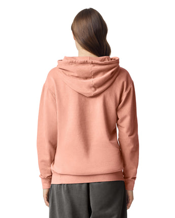 Pretreated Comfort Colors 1467 Lightweight Adult Hooded Sweatshirt - Peachy - Back