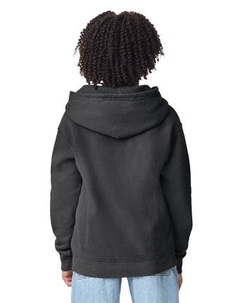 Pretreated Comfort Colors 1467Y Lightweight Youth Hooded Sweatshirt - Black - Back