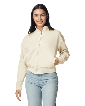 Pretreated Comfort Colors 1570L Women's Full Zip Jacket - Ivory