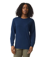 Pretreated Comfort Colors 4410 Heavyweight Adult Long Sleeve Pocket T-Shirt - True Navy