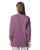 Pretreated Comfort Colors 4410 Heavyweight Adult Long Sleeve Pocket T-Shirt - Berry - Back