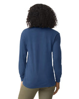 Pretreated Comfort Colors 4410 Heavyweight Adult Long Sleeve Pocket T-Shirt - Midnight - Back
