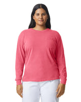 Pretreated Comfort Colors 4410 Heavyweight Adult Long Sleeve Pocket T-Shirt - Watermelon