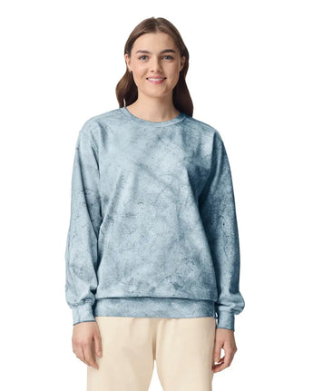 Pretreated Comfort Colors 1545 Color Blast Adult Crewneck Sweatshirt - Ocean