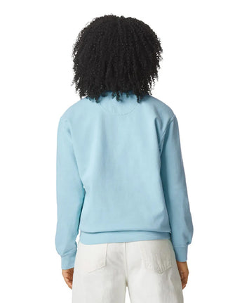 Pretreated Comfort Colors 1566 Adult Crewneck Sweatshirt - Chambray - Back