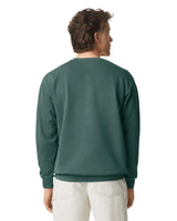 Pretreated Comfort Colors 1566 Adult Crewneck Sweatshirt - Blue Spruce - Back