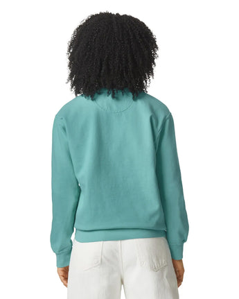 Pretreated Comfort Colors 1566 Adult Crewneck Sweatshirt - Chalky Mint - Back