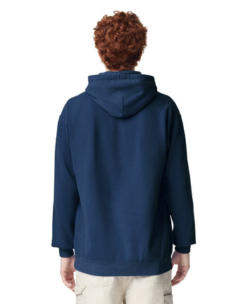 Pretreated Comfort Colors 1567 Adult Hooded Sweatshirt - True Navy - Back