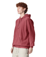 Pretreated Comfort Colors 1567 Adult Hooded Sweatshirt - Crimson - Side