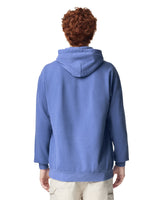 Pretreated Comfort Colors 1567 Adult Hooded Sweatshirt - Flo Blue - Back