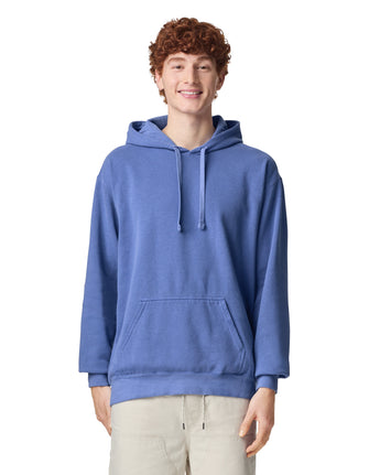 Pretreated Comfort Colors 1567 Adult Hooded Sweatshirt - Flo Blue
