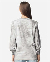Pretreated Comfort Colors 6045 Unisex Colorblast Long Sleeve T-Shirt - Smoke - Back