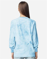 Pretreated Comfort Colors 6045 Unisex Colorblast Long Sleeve T-Shirt - Fiji Blue - Back