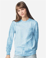 Pretreated Comfort Colors 6045 Unisex Colorblast Long Sleeve T-Shirt - Fiji Blue