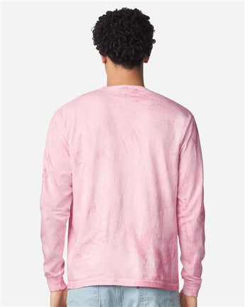 Pretreated Comfort Colors 6045 Unisex Colorblast Long Sleeve T-Shirt - Hibiscus - Back