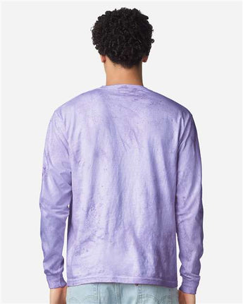 Pretreated Comfort Colors 6045 Unisex Colorblast Long Sleeve T-Shirt - Amethyst - Back