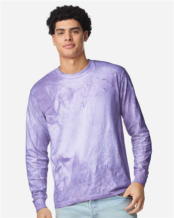 Pretreated Comfort Colors 6045 Unisex Colorblast Long Sleeve T-Shirt - Amethyst