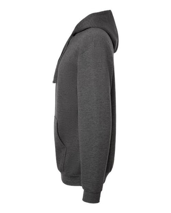 Pretreated M&O 7800 Unisex ACE Fleece Hooded Sweatshirt - Dark Heather - Side
