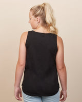 Pretreated Enza 00579 Ladies Essential Relaxed Tank - Black - Back