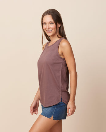 Pretreated Enza 00579 Ladies Essential Relaxed Tank - Java - Side