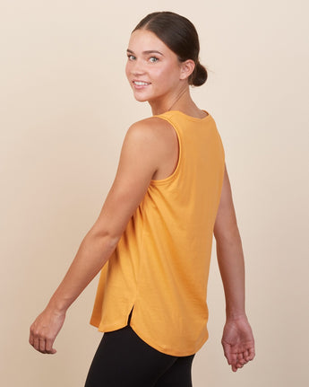Pretreated Enza 00579 Ladies Essential Relaxed Tank - Mango Dream - Side