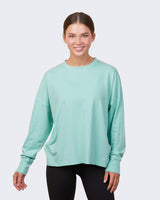 Pretreated Enza 14379 Ladies Essential Boxy Long Sleeve Tee - Faded Seaglass