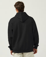 Pretreated Enza 30179 Adult Classic Fleece Hoodie - Black - Back