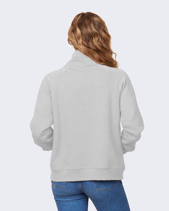 Pretreated Enza 31579 Ladies Relaxed Full Zip Fleece - Jet Stream - Back