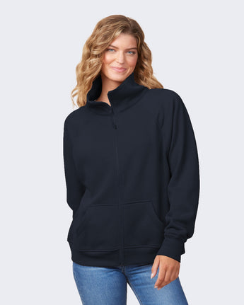 Pretreated Enza 31579 Ladies Relaxed Full Zip Fleece - Navy