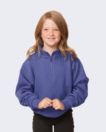 Pretreated Enza 31679 Youth Quarter Zip - Future Dusk
