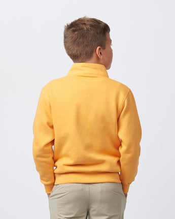 Pretreated Enza 31679 Youth Quarter Zip - Mango Dream - Back