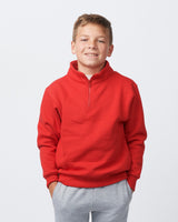 Pretreated Enza 31679 Youth Quarter Zip - Red