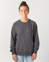 Pretreated Enza 32579 Ladies Midweight PFC Pullover Crew - Dark Heather