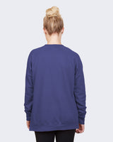 Pretreated Enza 32579 Ladies Midweight PFC Pullover Crew - Future Dusk - Back