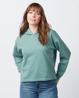 Pretreated Enza 40579 Ladies Boxy Beach Fleece Hoodie - Sea Sage