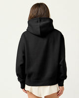 Pretreated Enza 42779 Ladies Midi Length Pullover Hoodie - Black - Back