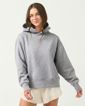 Pretreated Enza 42779 Ladies Midi Length Pullover Hoodie - Athletic Heather