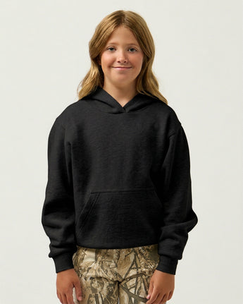 Pretreated Enza 90179 Youth Classic Fleece Hoodie - Black